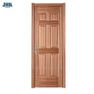 Tür mit 6 Paneelen aus Spanplattenkern und Holzfurnier
