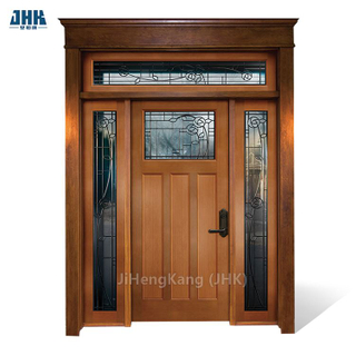 Glasverzierte Haupttür aus Erlenholz