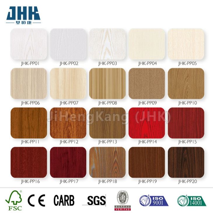 Tür aus PVC-Furnierholz in verschiedenen Farben