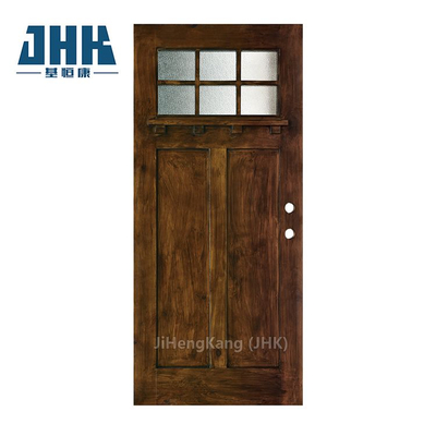 Mahagoni-Holztürdesigns mit Glas