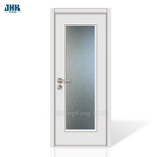Weiß grundierte Doppeltürflügel-Klarglas-Shaker-Pocket-Türen