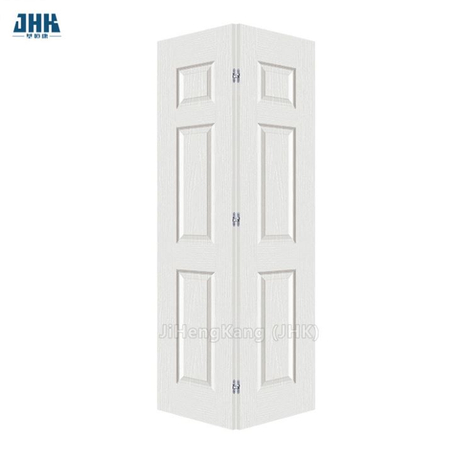 24 Zoll x 80 Zoll große, grundierte, strukturierte, geformte MDF-Schrank-Doppelfalttür mit 6 Paneelen