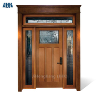 Glasdekorierte Haupttür aus Erlenholz