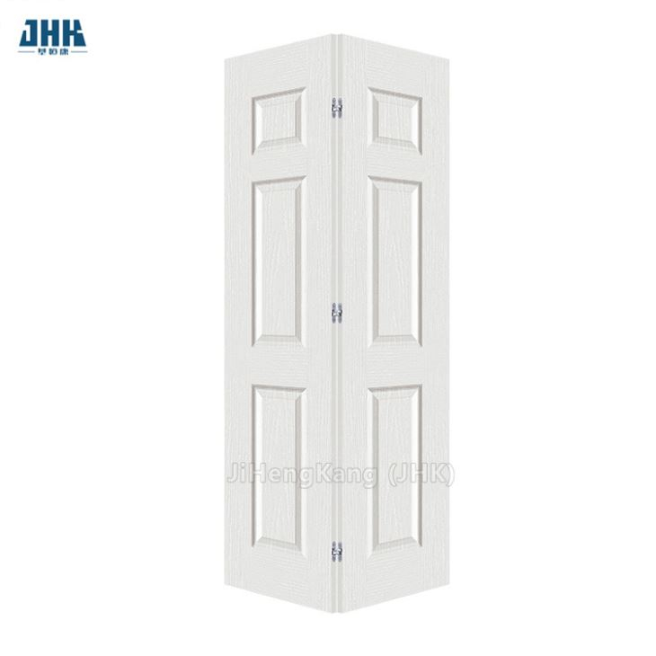 36 Zoll x 80 Zoll weiß lackierte, strukturierte MDF-Falttür aus Verbundwerkstoff für begehbaren Kleiderschrank