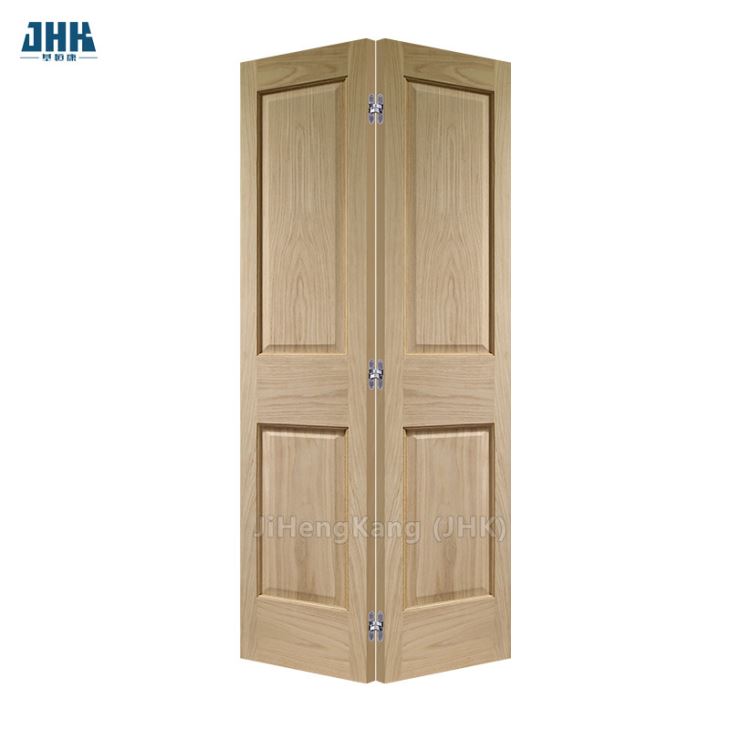 Faltende natürliche Badezimmer-Sperrholz-Holz-Schiebefurnier-Tür